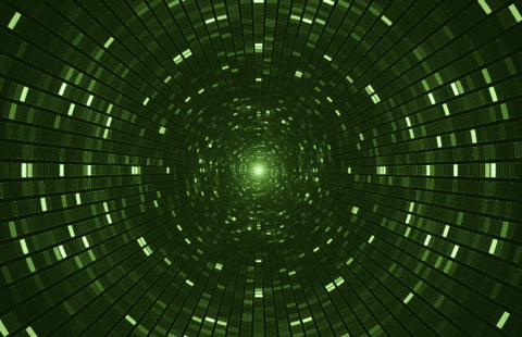 green digital squares
