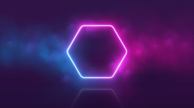 Neon hexagon for ODA