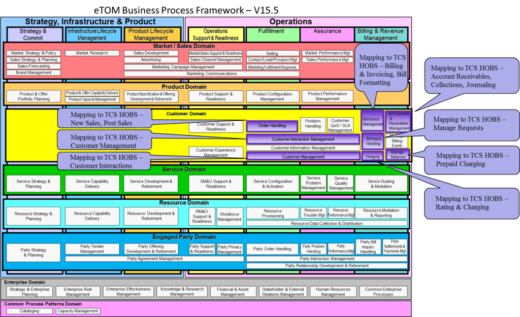 Operations Level 2 processes in scope for the TCS HOBS Assessment