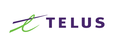 telus logo green and purple